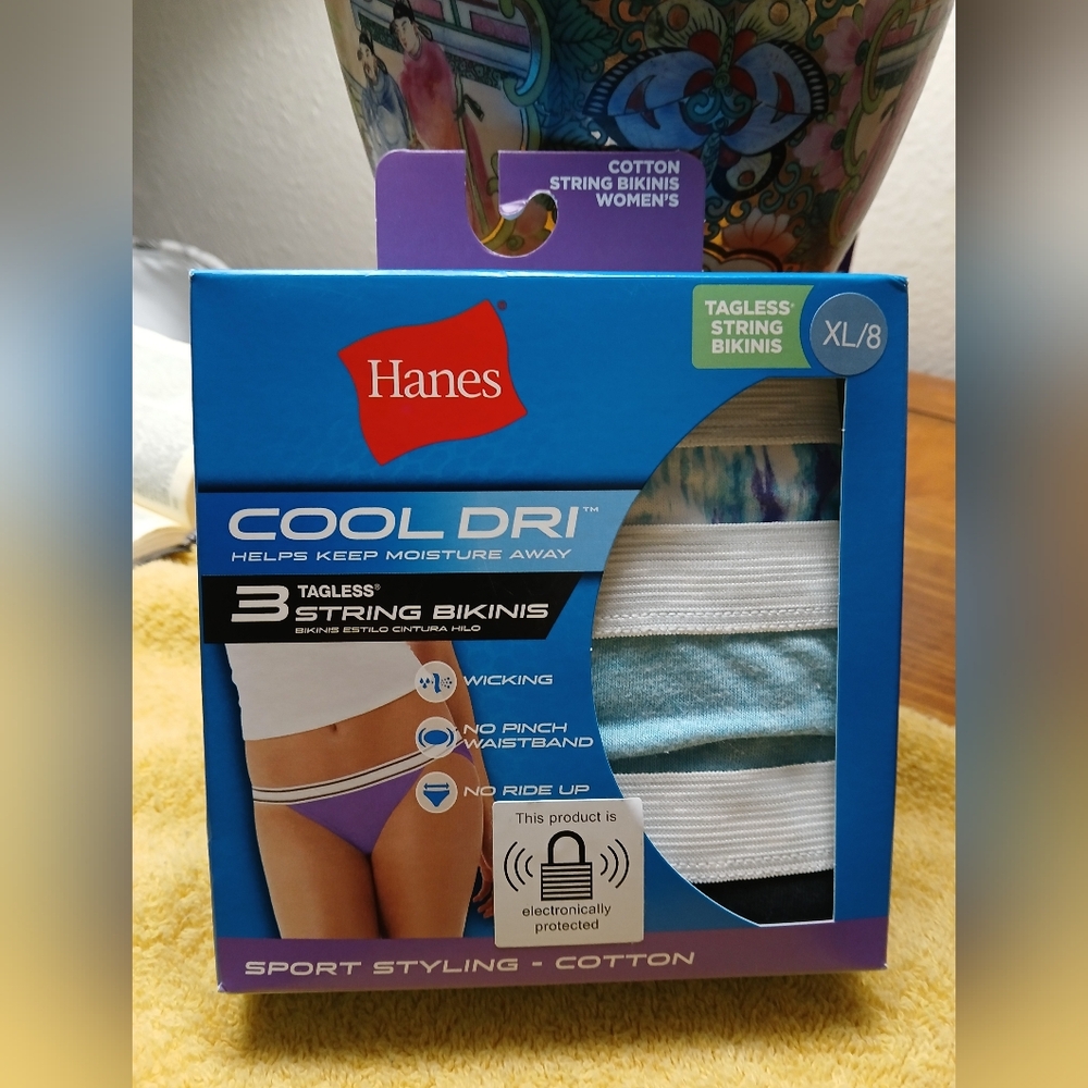 NWT Sport Styling Hanes Cool DRI 3pack Underwear 100%cotton  Moisture-Wicking